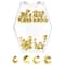 The Beadsmith® Gold Plated Crimp Bead Cover, 80ct.